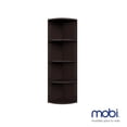thumbnail image 1 of Mobi Librero Esquinero 40cm Madera Diana Chocolate 4 Entrepaños Mobi Muebles Moderno, 1 of 7