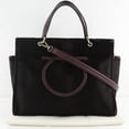 thumbnail image 6 of Pre-Owned Salvatore Ferragamo Gancini 2WAY Shoulder EE-21 H237 Harako x Calf Brown... (Fair), 6 of 6