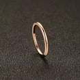 thumbnail image 6 of 1.5MM Rose Gold Wedding Band Stainless Steel Women's Jewelry Tail Ring Size 6-12, 6 of 7