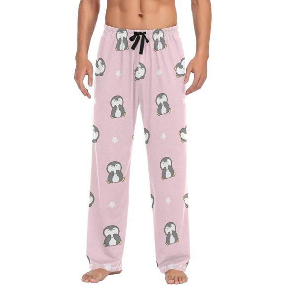 GZHJMY Penguin Pajama Pants for Men, Lounge Pants Lightweight Men Pajama Bottoms with Drawstring Pockets, Christmas New Year Birthday Gifts, XX-Large