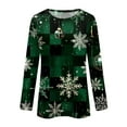 GXIPO Xmas Printed Christmas Shirts for Women 2024 Long Sleeve Tops