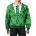 thumbnail image 4 of PMUYBHF Homme Hommes Chandails à Capuchon Chandail Homme Printemps et Automne Grande Fleur Tout Imprimé Manches Longues Col Rond Sans Capuche Floral Tendance Mode Chandail de Base Chandails pour Hommes Chandail à Capuchon Fermeture Éclair devant, 4 of 7