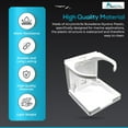 thumbnail image 3 of MARINE CITY Adjustable Arms Folding Cup Drink Holder - White ABS Plastic, Fits 2-5/8 to 3-1/2 Inches - Perfect for Ships, Marines, Watercrafts, and RVs - Pack of 8, 3 of 7