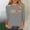Gray, variant on HOMBOM Womens Summer Tops Graphic T-Shirts 3/4 Sleeve Retro 1996 Print Blue Casual Graphic Tees for Ladies