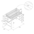thumbnail image 3 of Novogratz Maxwell Metal Twin Loft Bed with Desk & Shelves, 3 of 9