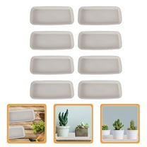 OFFIGAM White Round Plastic Plant Saucers Tray for Indoor Flower Pots, Drip Trays for Gardening