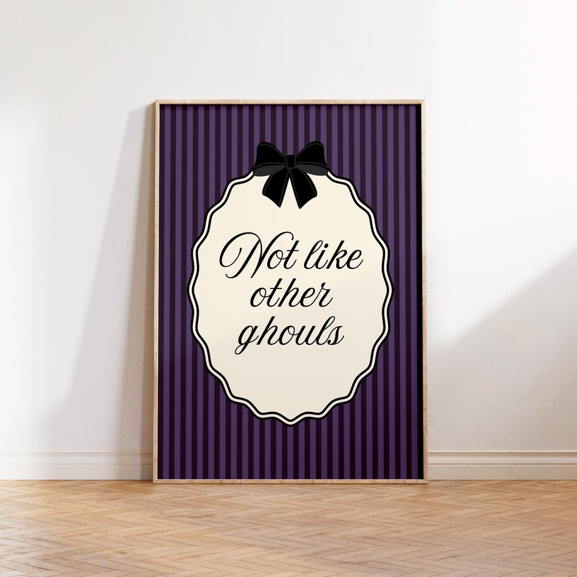 Not Like Other Ghouls Wall Art Print Gothic Purple Autumn Decor Unframed Paper Print
