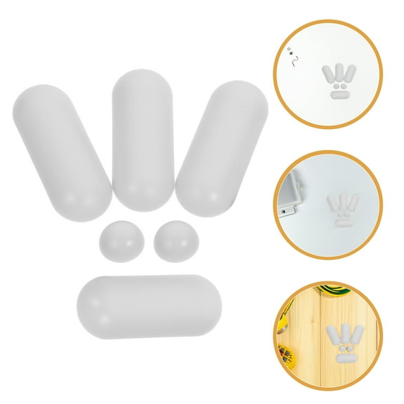 HONMEET Soft Rubber Toilet Seat Bumpers Universal Fit Light Grey Bathroom and Hotel Stabilizer Pads for Comfort and Noise Reduction