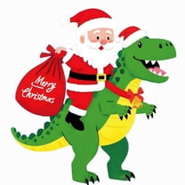 Firstness 6ft Christmas Inflatables Outdoor Decoration with LED Lights, Christmas Blow ups Santa Claus Dinosaur Xmas Decor for Party Yard Garden Lawn