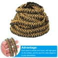 thumbnail image 3 of Uxcell 6mm OD 5 Yard Pearl Braided Lace Ribbon with Golden Fringe Trims, Black 5Pack, 3 of 5