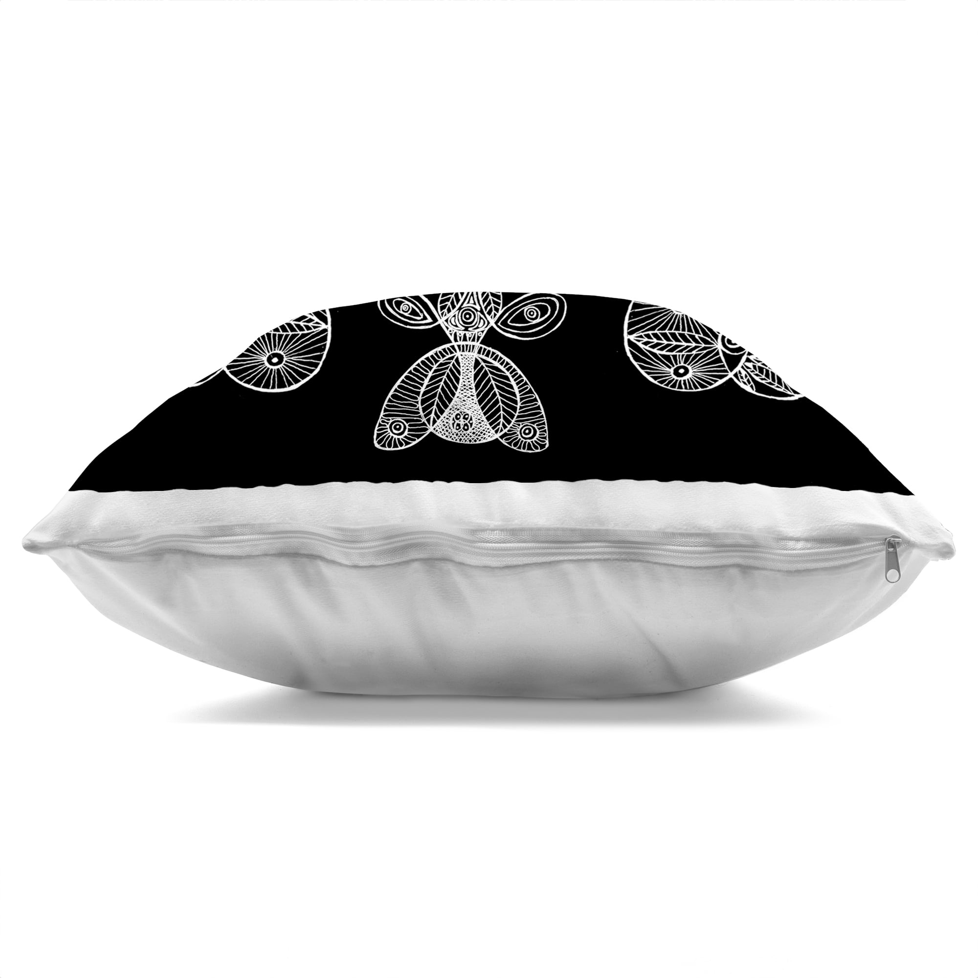 Stupell Industries Black & White Elemental Fractals Decorative Printed Throw Pillow, design by El Perkin