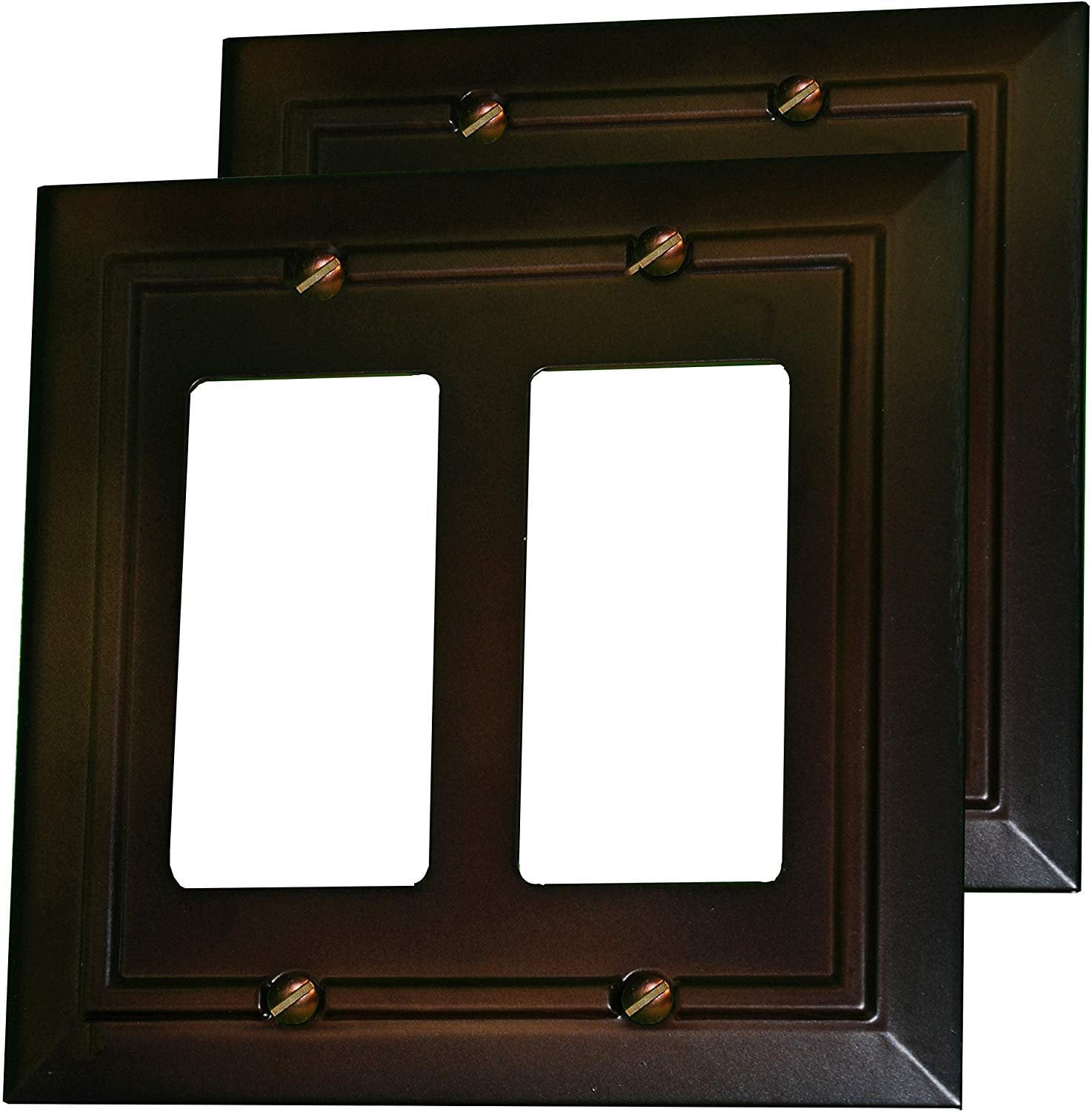 Pack of 2 Wall Plate Outlet Switch Covers by SleekLighting Decorative