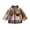 1-170Brown561, variant on CAIVO Kids Long Sleeve Lapel Plaid Printed Jacket Blouse Shirt Tops Fashionable Coats