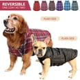thumbnail image 4 of Abrigo Kuoser para perro, cálido, reversible, impermeable, color rojo, talla S, 4 of 6