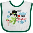thumbnail image 3 of Inktastic Just Chillin' This Christmas Fun Snowman in Top Hat Boys or Girls Baby Bib, 3 of 4