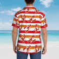 thumbnail image 6 of Daiia Red Lobster Hawaiian Shirt for Men Gentle Cotton Regular Short Sleeve Casual-Medium, 6 of 9