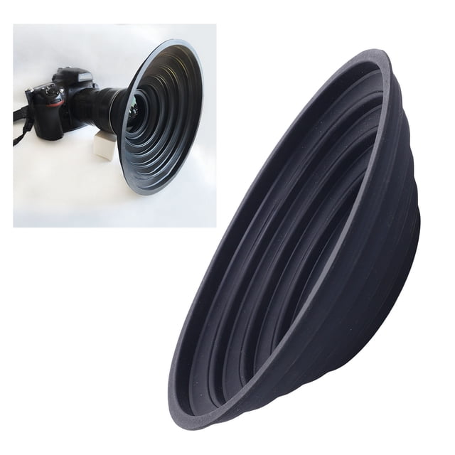 Campana de Lente de Reflexión Contra El Vidrio, Campana de Lente de Cámara Plegable Portátil para Lente de Cámara de 50 A 70 mm