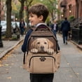 thumbnail image 5 of FKELYI Labrador Dog Paw Print Kids Backpack 17 Inch Schoolbag for Elementary Student Large Capacity School Bookbag with Multi-Pockets Travel Rucksack Casual Daypack for Boys Girls, 5 of 7