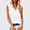 White, variant on Fznquz Dressy Tank Top for Women Casual Tank Shirt Summer Button Down Green Collared Women Tops