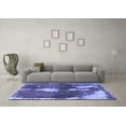 thumbnail image 3 of Ahgly Company Indoor Square Abstract Blue Modern Area Rugs, 3' Square, 3 of 4