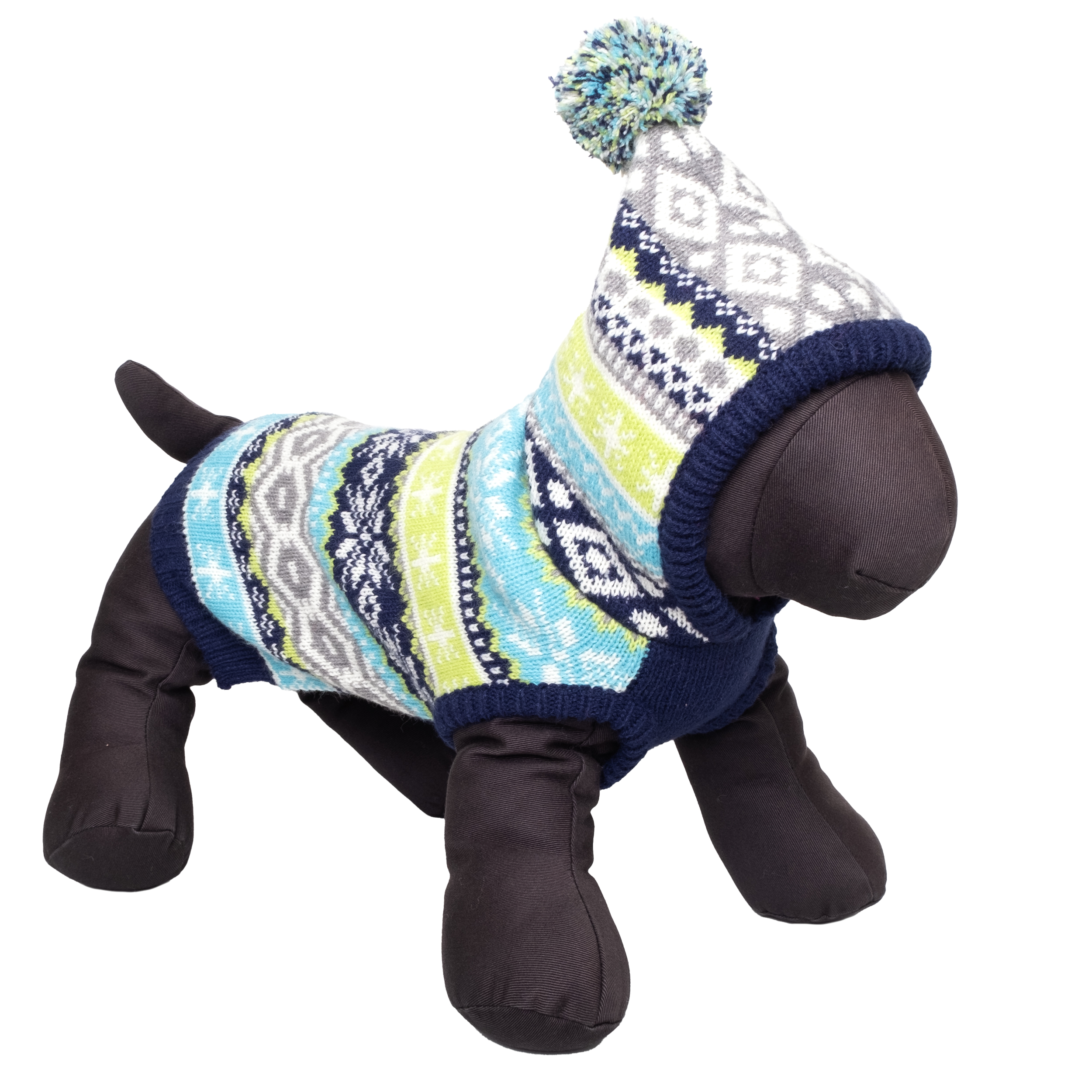 The Worthy Dog Fairisle Pullover Hoodie Sweater