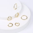 thumbnail image 3 of Alexcraft 3 Pairs 14K Gold Plated Huggie Hoop Earrings Set, Hypoallergenic Heart Earrings for Women, Gifts for Mom, 3 of 6