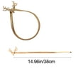 thumbnail image 3 of Christmas Deer Curtain Holdbacks - Metal Spring Curtain Tie Backs, Fast-Snap Reindeer Drapery Hooks for Holiday Windows, 3 of 7