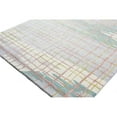 thumbnail image 2 of Bashian R129-IVTE-8X10-HG364 7 ft. 9 in. x 9 ft. 9 in. Greenwich Contemporary Wool & Viscose Hand Tufted Area Rug, Ivory & Teal, 2 of 6
