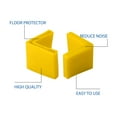 thumbnail image 4 of 24Pcs Yellow Soft Angle Iron Foot Pad L Shaped Edge Leg Cap 40mmx40mm, 4 of 7