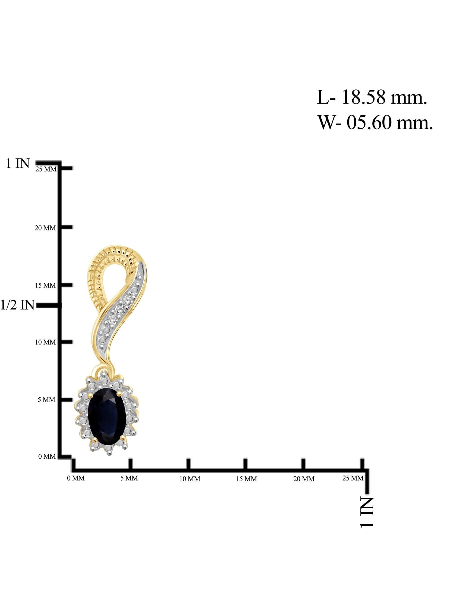 JewelersClub 4.00 Carat T.G.W. Sapphire And White Diamond Accent 14k Gold Over Silver 4-Piece Jewelry set