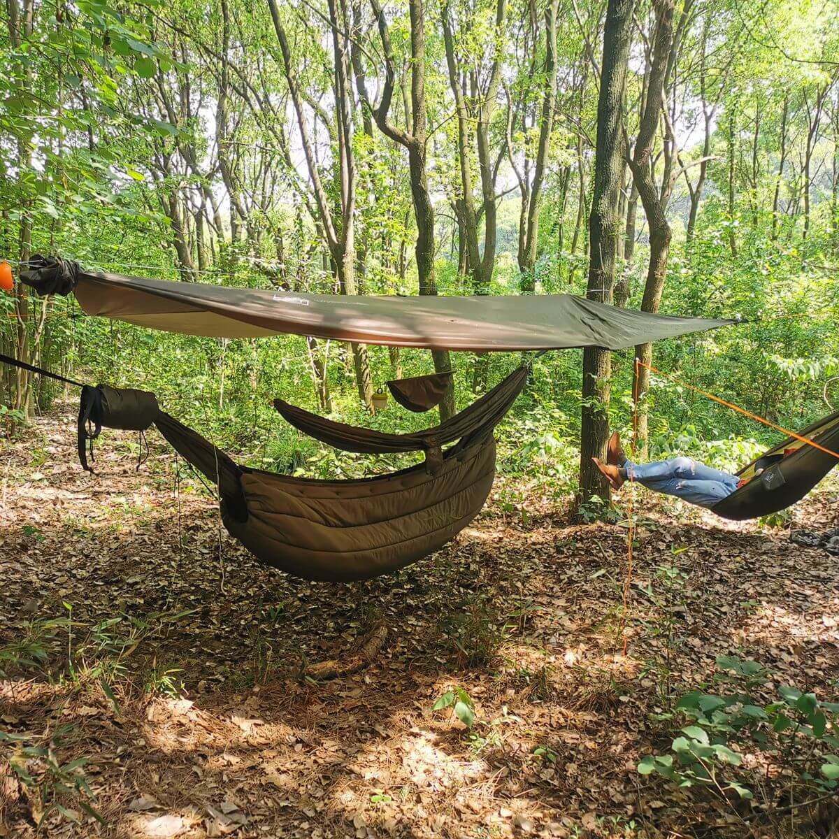 Onewind Hammock Underquilt for Camping, Hiking, Backpacking , 50F, Olive Green, 82inch x 52inch