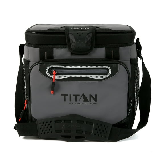 Titan by Arctic Zone 16 Can Zipperless Soft Cooler, Sharkskin Gray