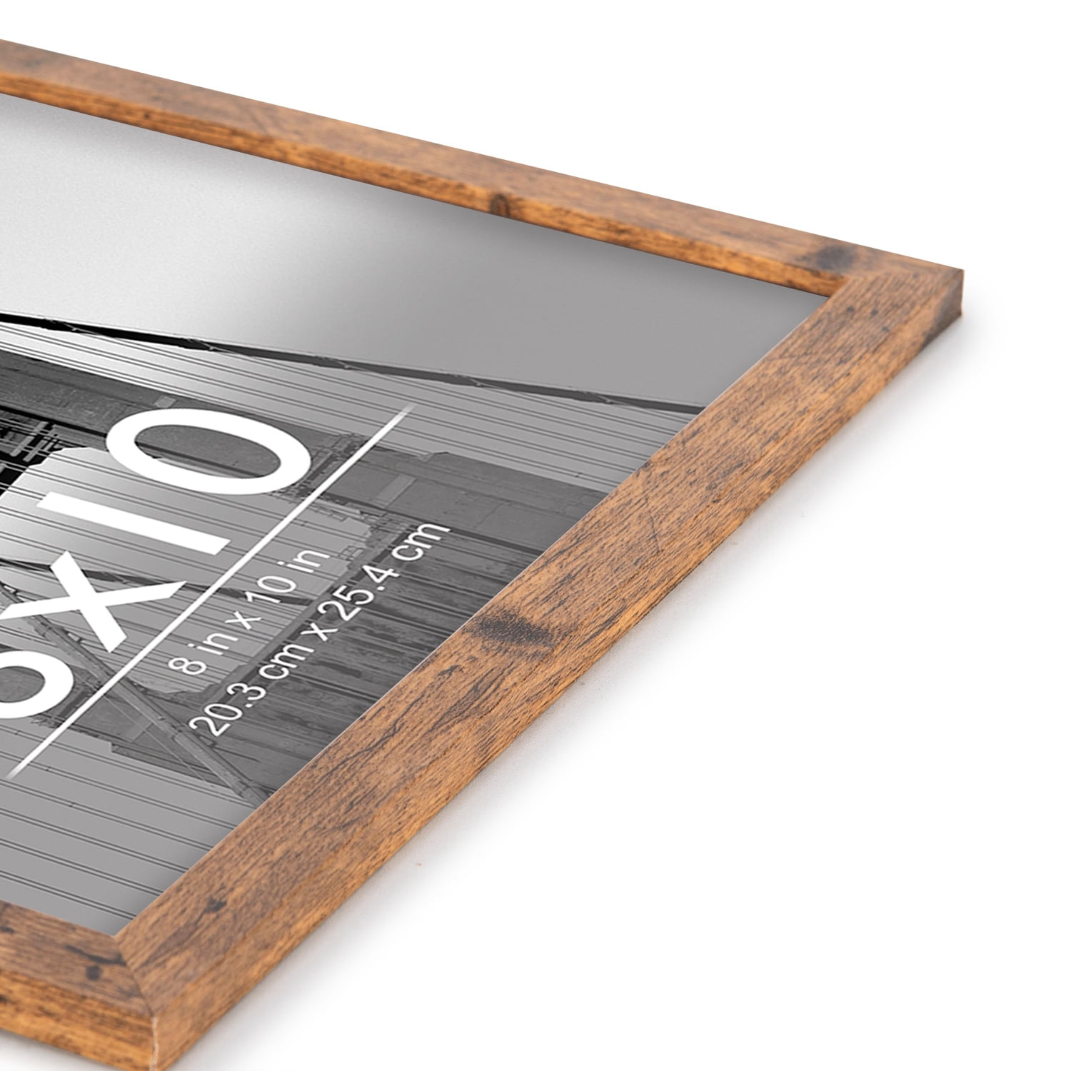 Meframe 10PACK Wooden Collage Picture Frame Set, Wall and Tabletop Display Photo Frames, Multiple Sizes Including 8x10, 5x7, 4x6, Brown