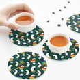 thumbnail image 3 of KLL Drink Coasters Set Round Shape of 4,PU Leather Absorbent Coasters Set Decorative Coffee Cup Coasters Housewarming Gift for Home Decor-Lgbt Penguin, 3 of 5