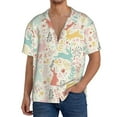 thumbnail image 3 of Haiem Fall Rabbit Men's Casual Shirts Short Sleeve Button Down Shirts Fashion Textured Summer Beach Shirt-XX-Large, 3 of 7