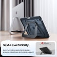 thumbnail image 3 of Fintie Shockproof Case for iPad (A16) 11th Generation 11 Inch (2025), iPad 10th Gen 10.9 Inch (2022) - [Built-in Pencil Holder] Slim Frosted Protective Cover with Multi-Angle Kickstand (Black), 3 of 9