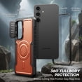 thumbnail image 3 of FITO For Samsung Galaxy S24 FE Case, Phone Case with Screen Protector and Kickstand (Orange), 3 of 9