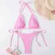thumbnail image 5 of Conjunto de bikini dividido con estampado de color fluorescente floral fresco pequeño para mujer Traje de baño Fridja nalpqowj21848, 5 of 9