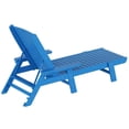 thumbnail image 5 of Afuera Living Outdoor HDPE Plastic Reclining Chaise Lounge in Pacific Blue, 5 of 6