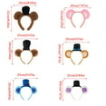 thumbnail image 5 of Yokua Bear Ear Plush Hairhoop Adult Children Carnivals Hairband for Holiday Gathering, 5 of 20