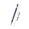 thumbnail image 2 of Mouliraty Retractable Metal Ballpoint Pen with Stylus Nib, Aluminum Barrel, Smooth Writing, 1.5mm Ink,  Purple, 2 of 7