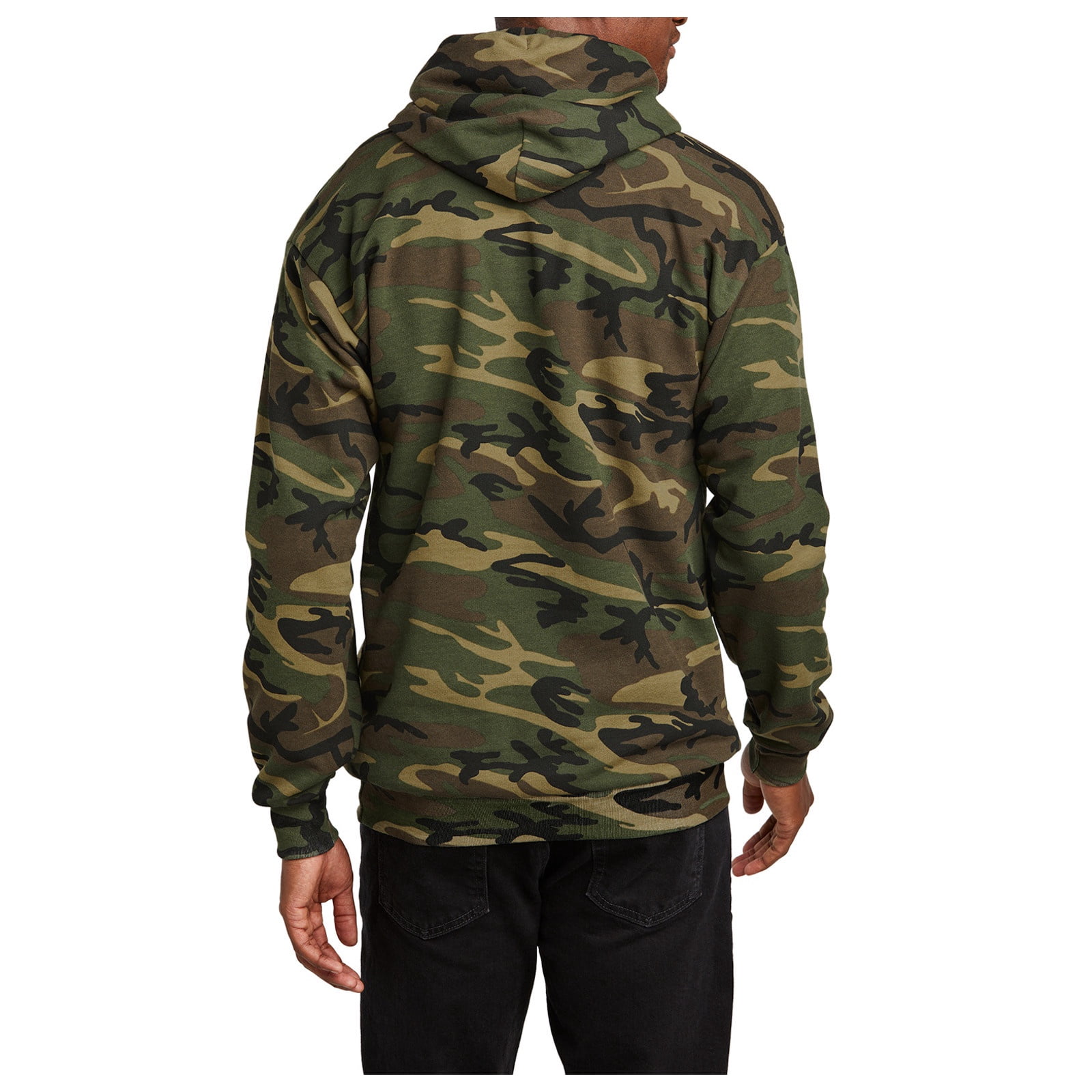 Mafoose Men's Core Fleece Classic Camo Pullover Hooded Sweatshirt Military Camo L