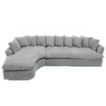thumbnail image 6 of JONPONY 127" Modular Sectional Sofa, Cloud Sectional Couch with L-Shape Chaise,Upholstered Couches for Living Room,Bedroom ,No Assembly Required,Light Gray, 6 of 15