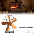 thumbnail image 4 of Ventiladores de chimenea accionados por calor Estufa de base trapezoidal de 5 aspas ANGGREK  Otros, 4 of 8