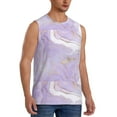 thumbnail image 2 of Disketp Lavender Glitter Foil Stripes Sleeveless Tshirts For Men, Muscle Shirts For Men Dry Fit Tank Top-Xx-Large, 2 of 8