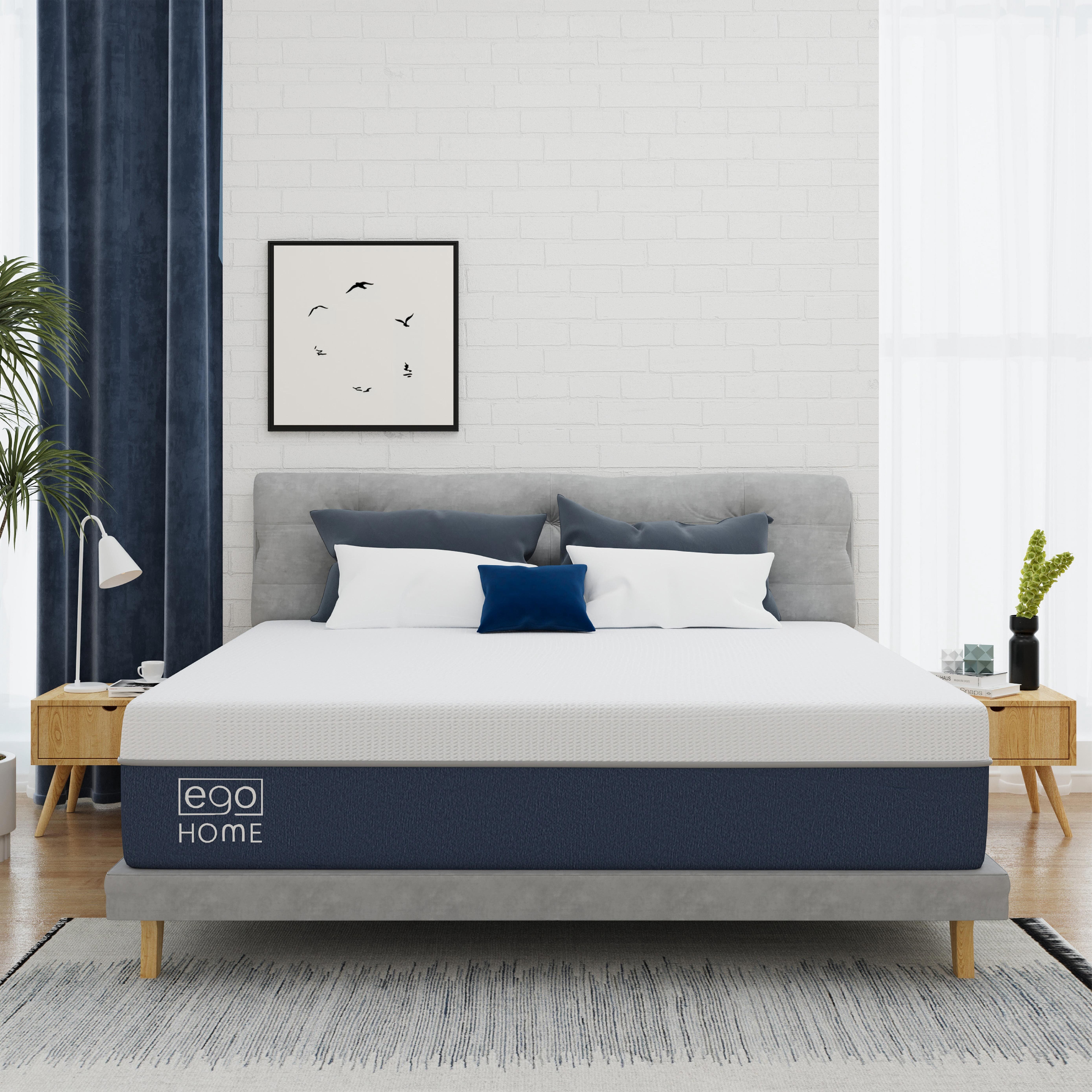 EGOHOME 14 inch Twin XL Mattress in a Box, Cooling Gel Memory Foam Mattress, Medium Firm