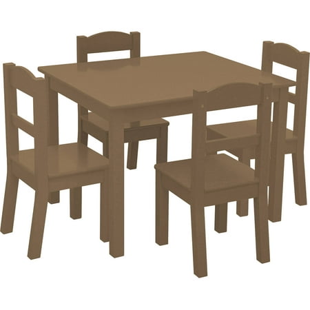 American Kids 5 Piece Wood Table And Chair Set Multiple Colors