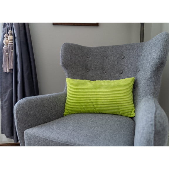 Velvet Rectangular Stripe Pack of 2 Throw Pillow Covers 12''x20'' (With/Without Inserts)