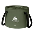 thumbnail image 4 of 2x Multifunctional Collapsible Bucket 10L Water Container Durable Bucket Large Capacity Cleaning Bucket Round for Picnics Boating Travelling Green Coffee, 4 of 10