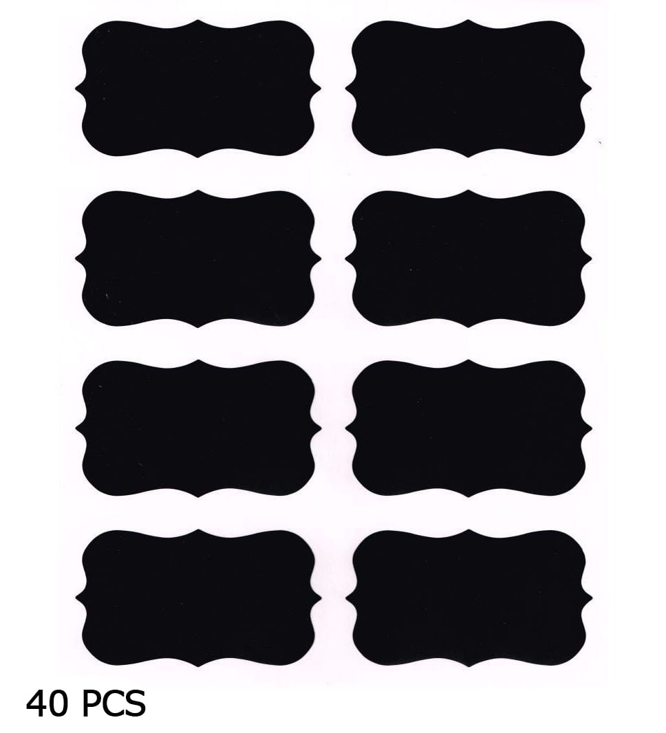 Details about   8x Multi Shape Small Chalk Black Board Mason Jar Labels Stickers Chalkboard g&qi